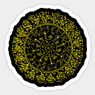 My 'very' Second - hand drawn - Mandala :) - Yellow Sticker